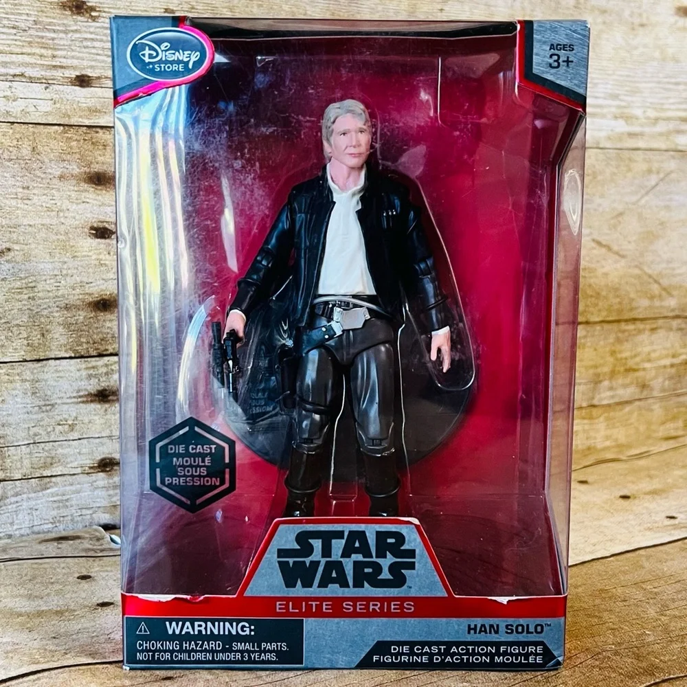 Disney Store Star Wars Elite Series Han Solo Die Cast Action Figure New Boxed